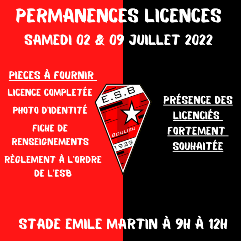 Informations Licences 📝⚽