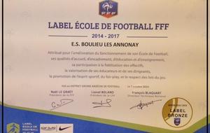 Remise Label Qualité Ecole de foot...