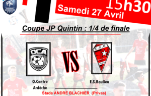 U15 - 1/4 de Finale JP Quintin : &quot;Le tenant du titre toujours en course.&quot;