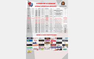 AGENDA DE LA SEMAINE DE L’ETOILE SPORTIVE BOULIEU