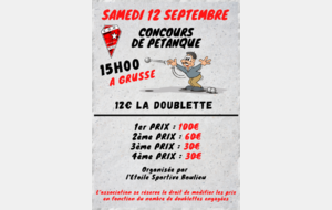 Concours de Pétanque de l'ESB !