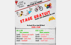 L'ESB organise son stage de Pâques! 🔔