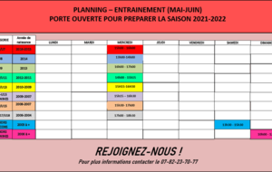 PORTE OUVERTE POUR PREPARER LA SAISON 2021-2022