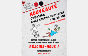 L'ESB 🔴⚫ lance sa section foot-loisir pour les + de 35 ans.