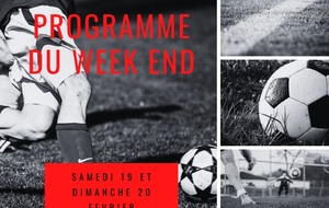 Programme du Week end 19-20 Février 2022