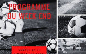 Programme du Week End 02-03 Avril 2022