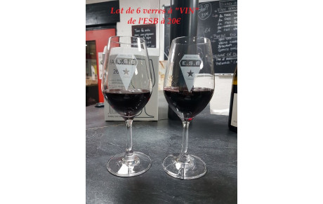 Lot de 6 verres à &quot;VIN&quot; de l'ESB!