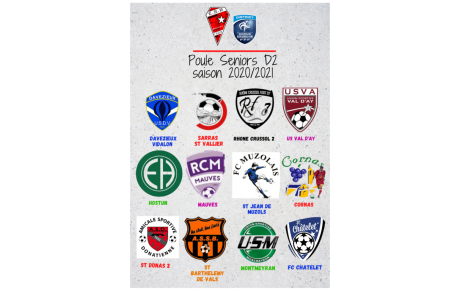 🚨 On connait la poule des SENIORS D2 pour la saison 2020-2021 ⚽️