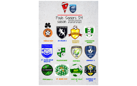 🚨 On connait la poule des SENIORS D4 pour la saison 2020-2021 ⚽️