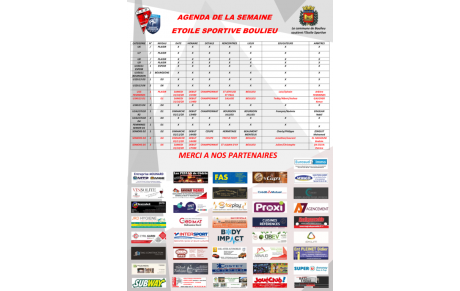 Planning du week-end (31/01Novembre)