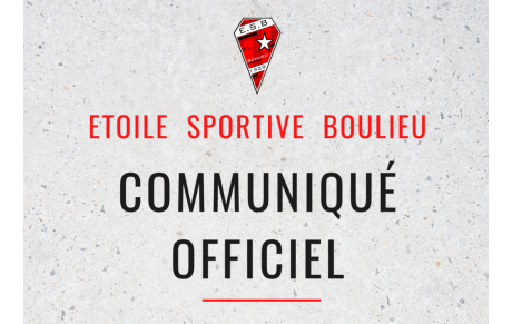 Communiqué OFFICIEL : 